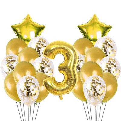 21gb zēns meitenes daudz laimes dzimšanas dienā konfeti balons rožu zelta un sudraba dzimšanas dienas svinību dekorācija hēlija balons bērnu duša