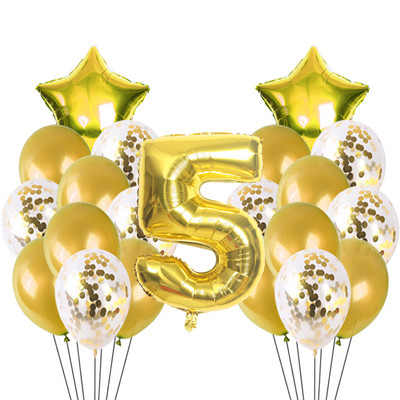 21gb zēns meitenes daudz laimes dzimšanas dienā konfeti balons rožu zelta un sudraba dzimšanas dienas svinību dekorācija hēlija balons bērnu duša