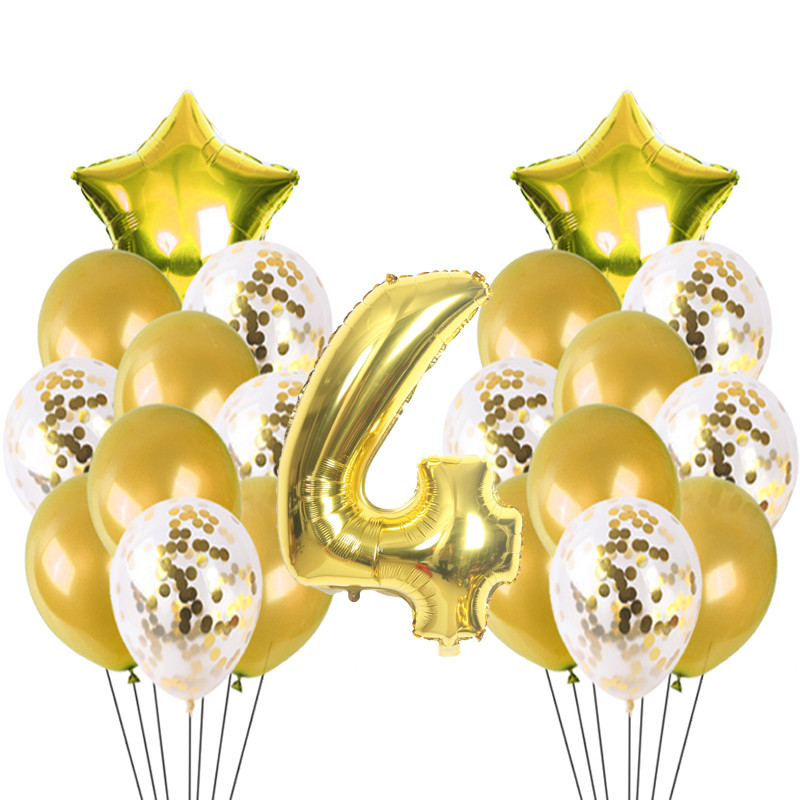 21gb zēns meitenes daudz laimes dzimšanas dienā konfeti balons rožu zelta un sudraba dzimšanas dienas svinību dekorācija hēlija balons bērnu duša