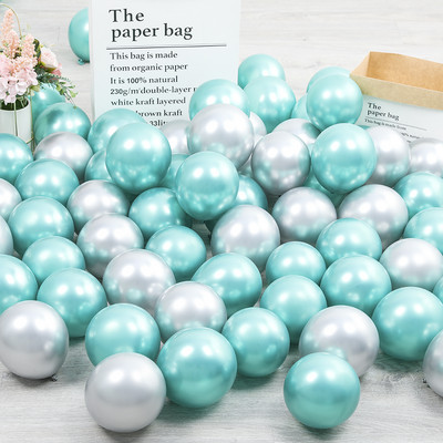 10/30/50gab Sudraba zelta roze zelta bieza hroma metāla balons pērļu gaišas krāsas dzimšanas dienas ballītes kāzu gadadienas rotājums