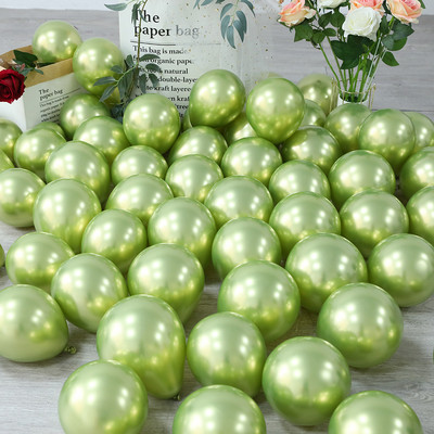 10/30/50gab Sudraba zelta roze zelta bieza hroma metāla balons pērļu gaišas krāsas dzimšanas dienas ballītes kāzu gadadienas rotājums