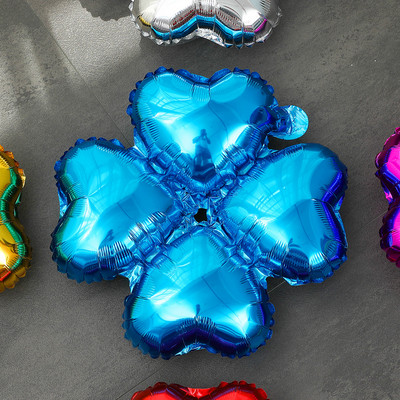 Jauni četru lapu āboliņa alumīnija folijas balons sarkans zaļš sudrabs zelta balons dzimšanas dienas svinību dekorācijas atklāšanas svinību piederumi