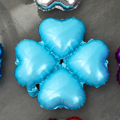 Jauni četru lapu āboliņa alumīnija folijas balons sarkans zaļš sudrabs zelta balons dzimšanas dienas svinību dekorācijas atklāšanas svinību piederumi