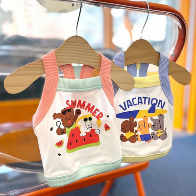 Animal de companie Sling pentru câini din desene animate haine pentru câini de vară decât ursul vestă moale secțiune subțire haine de acasă cățeluș îmbrăcăminte drăguță de protecție solară