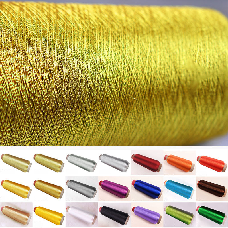 3250m/ritinys Aukso ir sidabro siūlai ryškūs šilko siūlai kompiuterio siuvinėjimo siūlai auksiniai siūlai „pasidaryk pats“ rankinis siuvinėjimas kryželiu metalinis siūlas