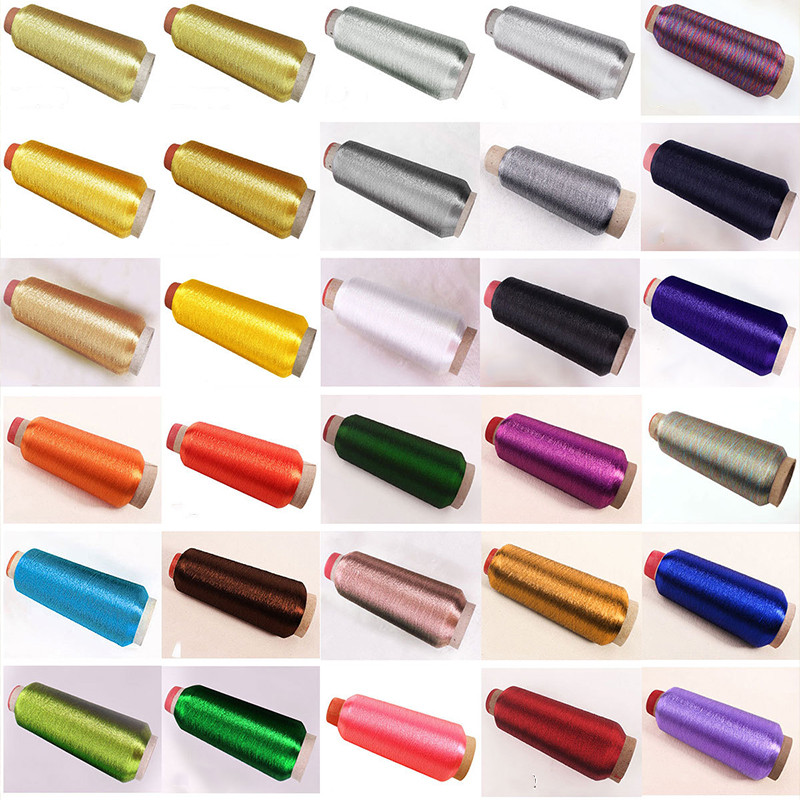 3250m/ritinys Aukso ir sidabro siūlai ryškūs šilko siūlai kompiuterio siuvinėjimo siūlai auksiniai siūlai „pasidaryk pats“ rankinis siuvinėjimas kryželiu metalinis siūlas