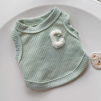 Nyári kisállat mellény kutyának macskának Levélnyomtatás Kisállatruhák Vékony kisállat pulóver cica kölyök kiskutya légáteresztő francia bulldog chihuahua