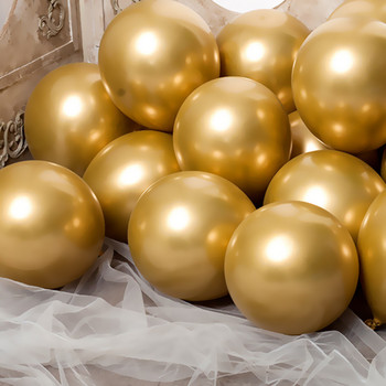 30 τμχ 5/12 ιντσών Μεταλλικά γυαλιστερά μπαλόνια λατέξ μαργαριτάρι χρυσό ασημί στρογγυλό μεταλλικό μπαλόνι πάρτι γενεθλίων διακόσμηση γάμου μωρού