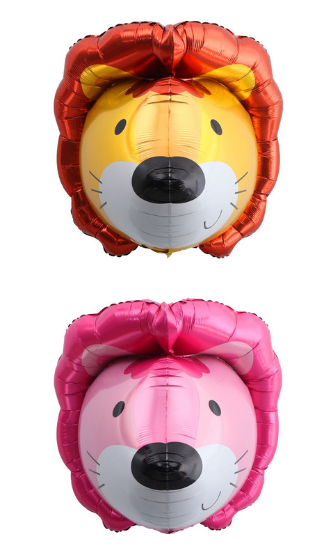 3D lauva tīģeris pērtiķis zilonis galva dzīvnieka folija hēlija balons zēns meitene džungļu dzimšanas dienas ballītes dekorācija bērnu duša bērniem dāvana