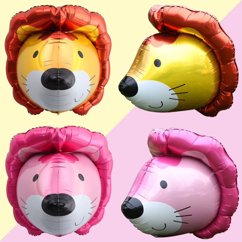 3D lauva tīģeris pērtiķis zilonis galva dzīvnieka folija hēlija balons zēns meitene džungļu dzimšanas dienas ballītes dekorācija bērnu duša bērniem dāvana