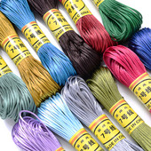 26 Kind Cross Stitch νήμα 1,5mm Πολυεστερικό ράψιμο Νάιλον Κορεάτικο Χειροποίητο Σχοινί για Αξεσουάρ Βραχιόλι με Πλεκτά DIY 20M