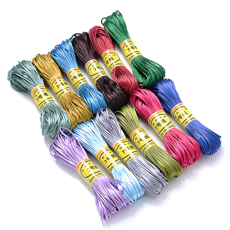 26 keresztszemes szál 1,5 mm-es poliészter varró nejlon cérna koreai kézzel szőtt kötél barkácsfonott karkötőtartozékokhoz 20M