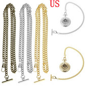 Vintage džepni sat Albert lanac Kaput Prsluk Traperice Dekorativni lanci Metalna spojnica s karikom s T šipkom Lobster kopča DIY odjevni dodatak