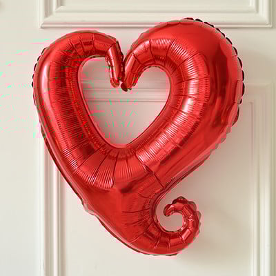 5db / tétel 18 hüvelykes horgos szív alakú ötágú csillag alumínium fólia lufi születésnapi parti valentin esküvői dekoráció