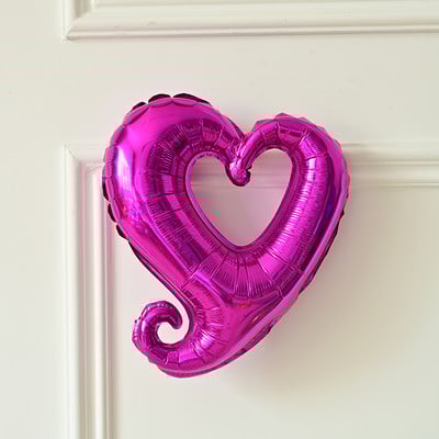 5db / tétel 18 hüvelykes horgos szív alakú ötágú csillag alumínium fólia lufi születésnapi parti valentin esküvői dekoráció