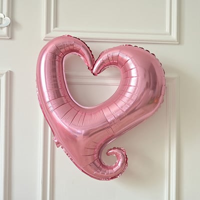 5db / tétel 18 hüvelykes horgos szív alakú ötágú csillag alumínium fólia lufi születésnapi parti valentin esküvői dekoráció