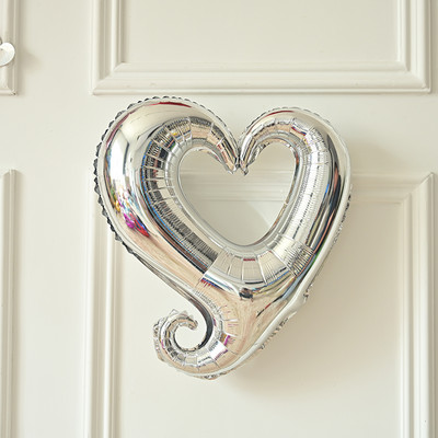 5db / tétel 18 hüvelykes horgos szív alakú ötágú csillag alumínium fólia lufi születésnapi parti valentin esküvői dekoráció