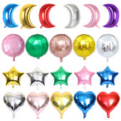 1\10gb 18\22 collu krāsaini pentagramma mēness folijas baloni kāzu svinību dzimšanas dienas ballītes rotājumi bērniem rotaļlietu bumbiņas bērnu duša