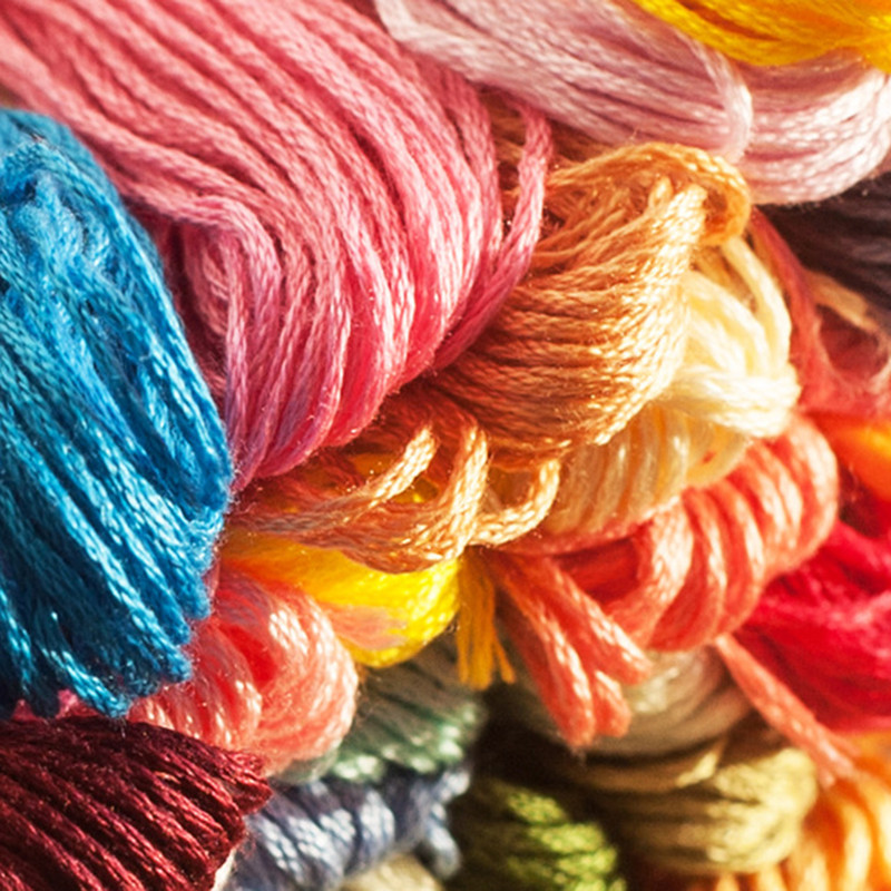 8db/Szett keresztszemes szál 6 szál poliészter pamut keresztszemes hímzőcérna színátmenetes varrás kézműves kiegészítők