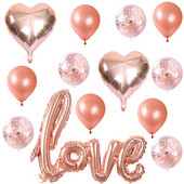 13tk romantiline pulm LOVE alumiiniumfooliumist õhupall südamekujuline roosa kuldroosa sõbrapäeva sünnipäevapeo kaunistus õhupallid
