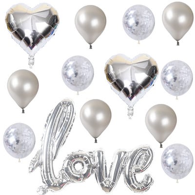 13tk romantiline pulm LOVE alumiiniumfooliumist õhupall südamekujuline roosa kuldroosa sõbrapäeva sünnipäevapeo kaunistus õhupallid