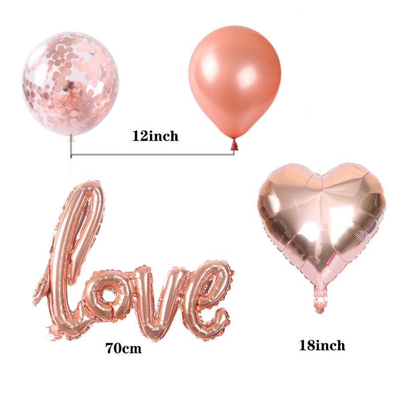 13tk romantiline pulm LOVE alumiiniumfooliumist õhupall südamekujuline roosa kuldroosa sõbrapäeva sünnipäevapeo kaunistus õhupallid
