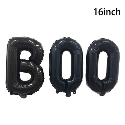 1 buc Literă BOO Baloane din film de aluminiu Decoratiuni de Halloween Mall Petrecere Sufragerie Vitrina Negru Mov Decoratiuni cu bile de heliu