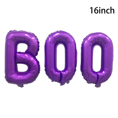 1 buc Literă BOO Baloane din film de aluminiu Decoratiuni de Halloween Mall Petrecere Sufragerie Vitrina Negru Mov Decoratiuni cu bile de heliu