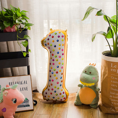 40 inčni krafna čokoladni broj balon folija baby tuš sretna rođendanska zabava Dekoracija Lopta na napuhavanje Slatka dječja zabava