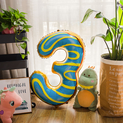 40 inčni krafna čokoladni broj balon folija baby tuš sretna rođendanska zabava Dekoracija Lopta na napuhavanje Slatka dječja zabava