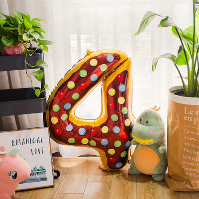 40 inčni krafna čokoladni broj balon folija baby tuš sretna rođendanska zabava Dekoracija Lopta na napuhavanje Slatka dječja zabava