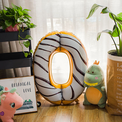 40 inčni krafna čokoladni broj balon folija baby tuš sretna rođendanska zabava Dekoracija Lopta na napuhavanje Slatka dječja zabava