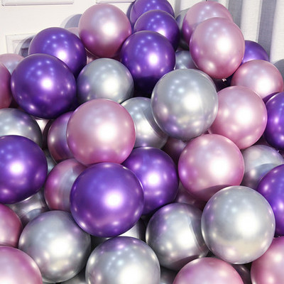 20 bucăți 12 inci baloane din latex din metal cromat, aur roz, argint, confeti, baloane cu heliu, pentru petrecerea de aniversare, pentru decorațiuni de nuntă.