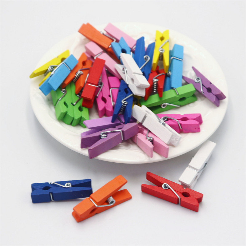 Clip din lemn pentru bușteni de 3,5 cm Clipă creativă Clipă decorativă pentru lemn DIY Clip foto realizat manual Clip din lemn de culoare naturală 20/50/100 buc. per lot