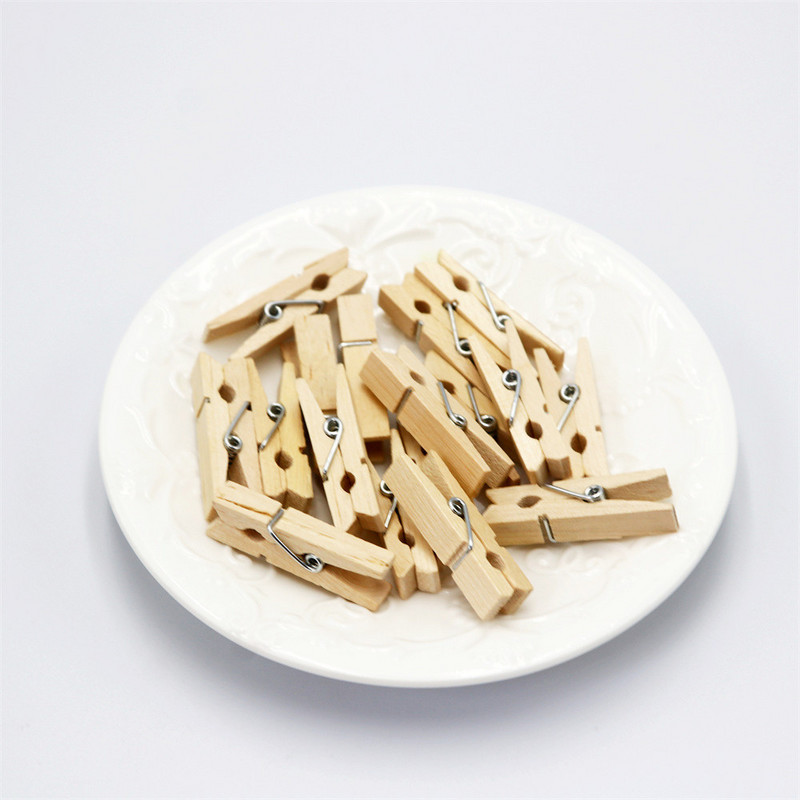 Clip din lemn pentru bușteni de 3,5 cm Clipă creativă Clipă decorativă pentru lemn DIY Clip foto realizat manual Clip din lemn de culoare naturală 20/50/100 buc. per lot