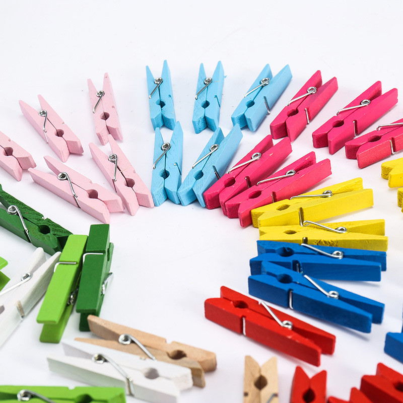 Clip din lemn pentru bușteni de 3,5 cm Clipă creativă Clipă decorativă pentru lemn DIY Clip foto realizat manual Clip din lemn de culoare naturală 20/50/100 buc. per lot