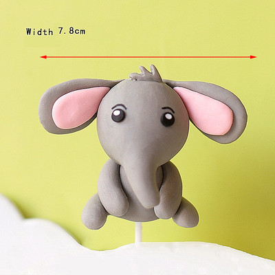 Jaunais dzīvnieks tīģeris lauva zilonis multfilma kūka Topper Forest džungļu safari cupcake dekors 1. dzimšanas dienas ballītei jaukas dāvanas