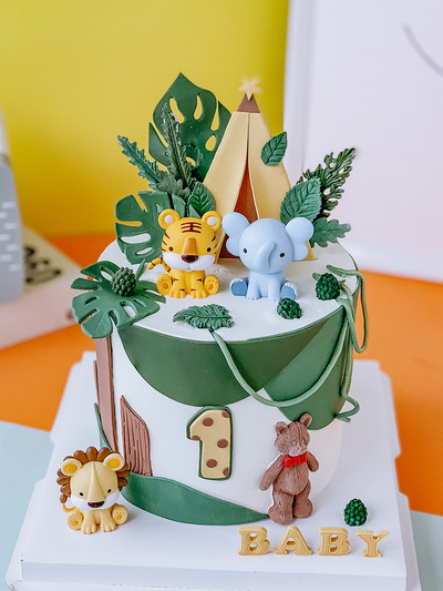 Noul animal, tigru, leu, elefant, desene animate, pentru tort, pădure, junglă, safari, pentru cupcake, pentru prima aniversare, cadouri drăguțe