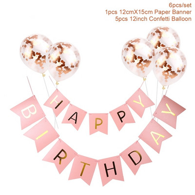 1 set banner la mulți ani confetti balon din latex fundal pentru petrecere de aniversare decorațiuni de perete pentru baby shower diagramă colorată de perete
