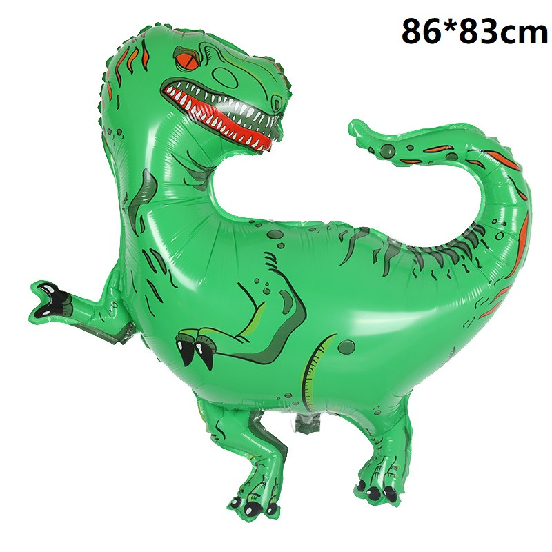 6gab liels dinozauru alumīnija folijas balons 32 collu sarkans zaļš numura balons dinozauru ballīte meža ballītes dekorēšana bērnu duša