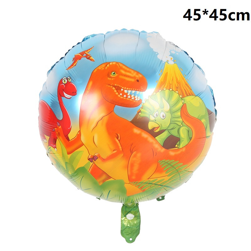 6gab liels dinozauru alumīnija folijas balons 32 collu sarkans zaļš numura balons dinozauru ballīte meža ballītes dekorēšana bērnu duša