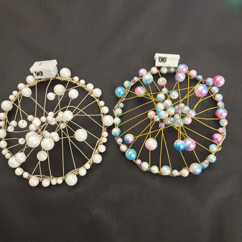 Νέα λάμπα LED Pearl Crown Cake Topper Decor Princess Party Top Topper Χρόνια πολλά Εργαλεία διακόσμησης τούρτας Δώρο προμήθειες γάμου