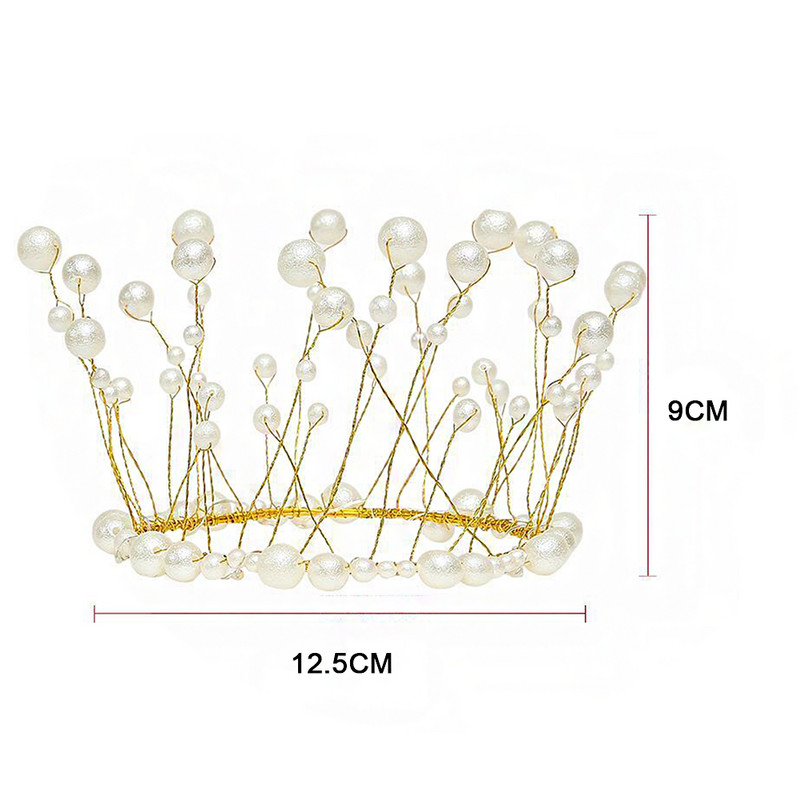 Νέα λάμπα LED Pearl Crown Cake Topper Decor Princess Party Top Topper Χρόνια πολλά Εργαλεία διακόσμησης τούρτας Δώρο προμήθειες γάμου