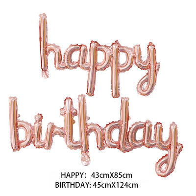 Daudz laimes dzimšanas dienā balons, dekoratīvs reklāmkaroga burts alumīnija folijas balons pieaugušo dzimšanas dienas ballītei dekoratīvs bērnu dušas reklāmkaroga piederums