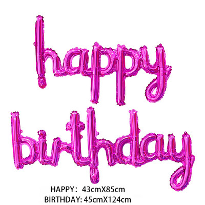 Daudz laimes dzimšanas dienā balons, dekoratīvs reklāmkaroga burts alumīnija folijas balons pieaugušo dzimšanas dienas ballītei dekoratīvs bērnu dušas reklāmkaroga piederums