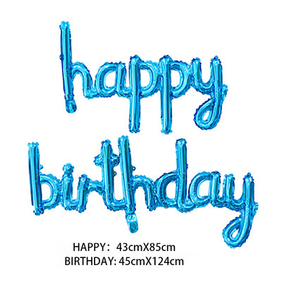 Daudz laimes dzimšanas dienā balons, dekoratīvs reklāmkaroga burts alumīnija folijas balons pieaugušo dzimšanas dienas ballītei dekoratīvs bērnu dušas reklāmkaroga piederums