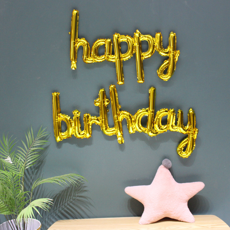Daudz laimes dzimšanas dienā balons, dekoratīvs reklāmkaroga burts alumīnija folijas balons pieaugušo dzimšanas dienas ballītei dekoratīvs bērnu dušas reklāmkaroga piederums