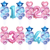 19gab 32 collu numuru balons zēniem un meitenēm daudz laimes dzimšanas dienas ballīšu dekorēšanas baloni Jubilejas bērnu dušas piederumi globos