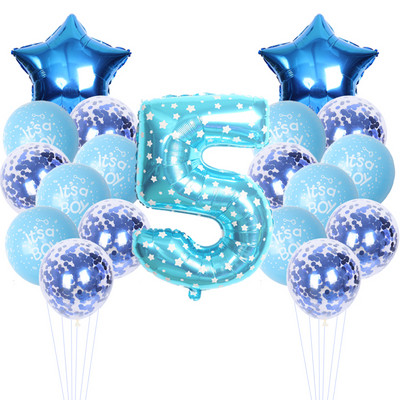 19gab 32 collu numuru balons zēniem un meitenēm daudz laimes dzimšanas dienas ballīšu dekorēšanas baloni Jubilejas bērnu dušas piederumi globos