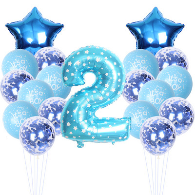 19gab 32 collu numuru balons zēniem un meitenēm daudz laimes dzimšanas dienas ballīšu dekorēšanas baloni Jubilejas bērnu dušas piederumi globos
